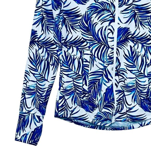 Tommy Bahama Golf Jacket Activewear Full Zip Blue Tropical Zip/Pockets S NWOT - Picture 4 of 11